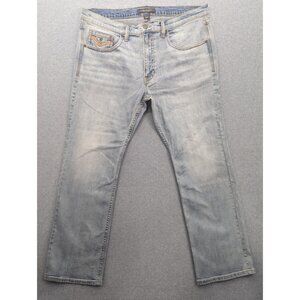 Cody James Slim Straight Jackson Jeans Mens 40x32 Light Wash Blue Stretch Denim